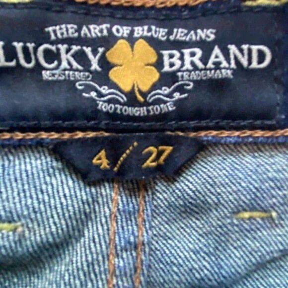 Lucky Women’s Sweet N Low Dark Wash Distressed Bootcut Size 4 - Picture 3 of 8